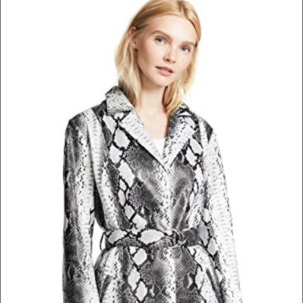 I AM GIA Snakeskin Brandy Coat size M